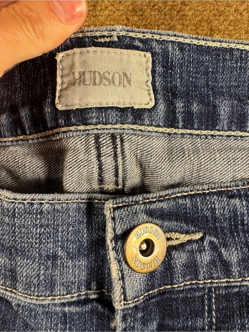 Hudson Jeans Byron Straight Five Pocket Mens Waist 38 Blue Medium Wash‎